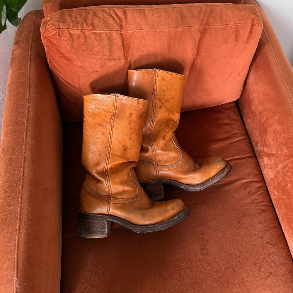 Herman Shoes & Boots | Men’s Vintage Banana Yellow Tan Tall Campus Pull-On Boots